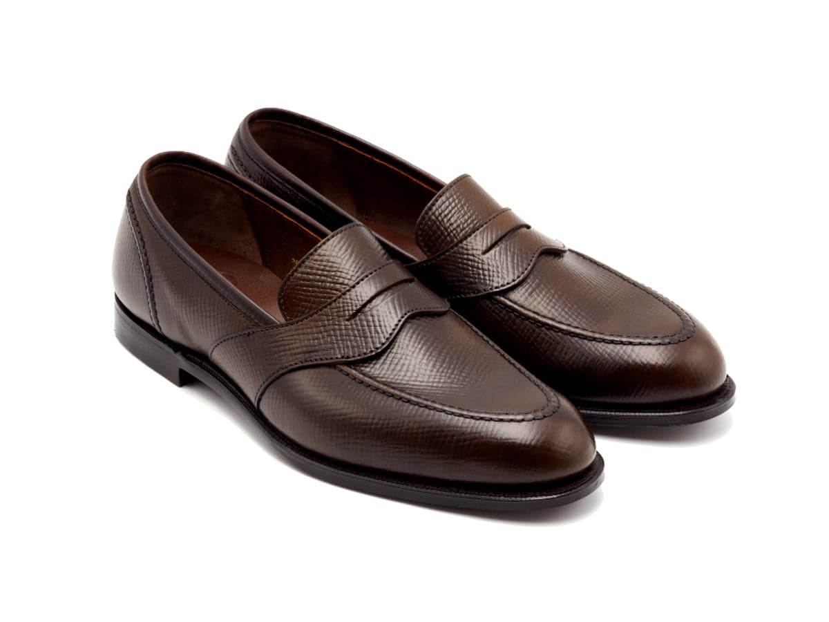 Alcaston Dark Brown Hatch Grain Cordovan Dark Brown
