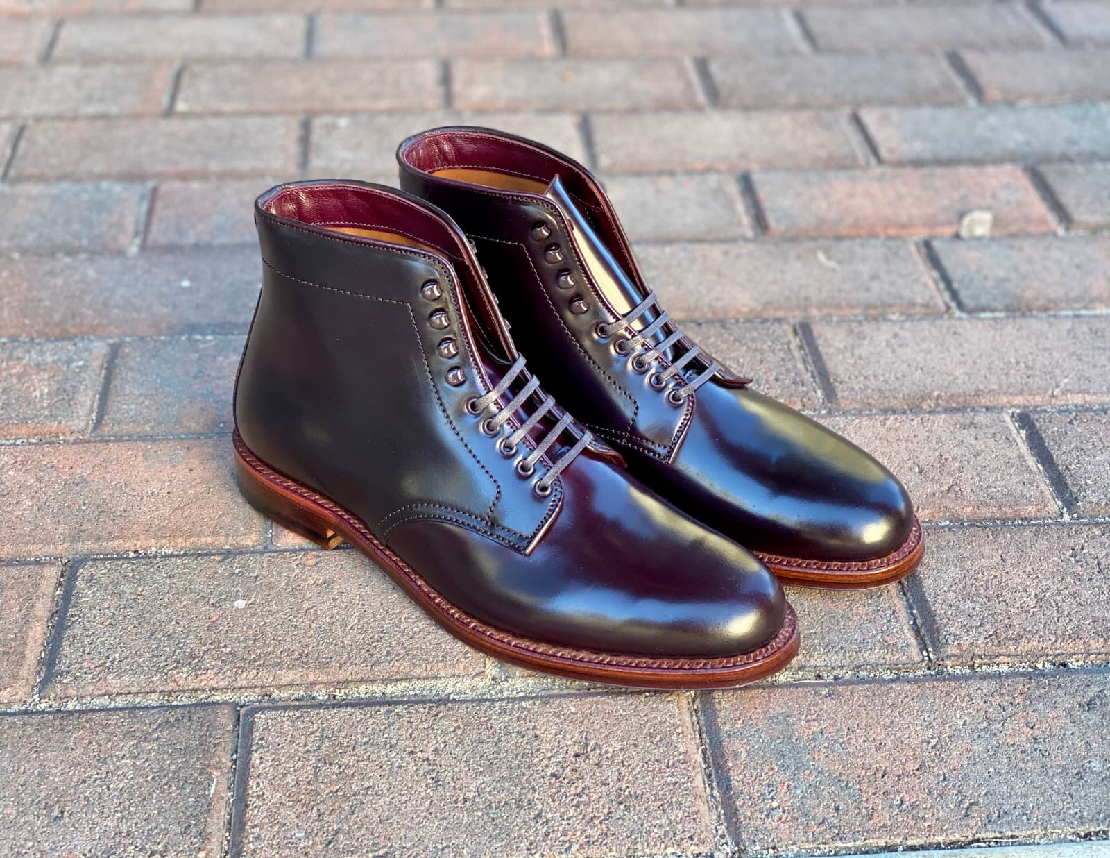 The Morgan Plain Toe Boot Color 8 Color 8 Shell Cordovan