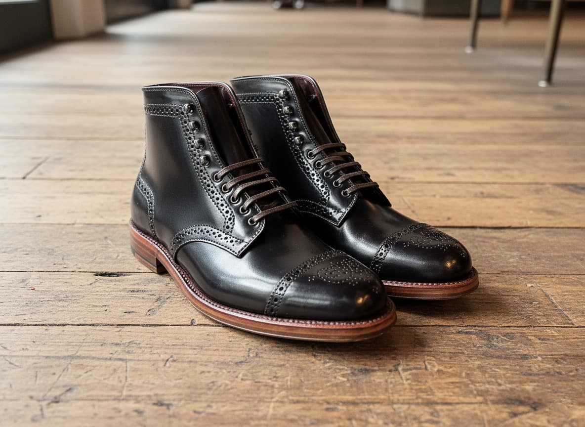 The Dillon Medallion Cap Toe Color 8 Shell Cordovan