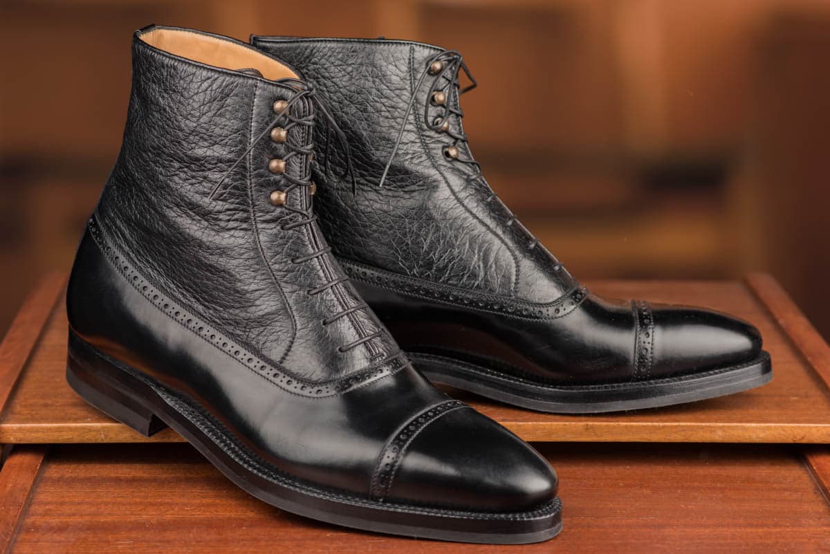 Enzo Bonafé Balmoral Boots Calf/Peccary Black